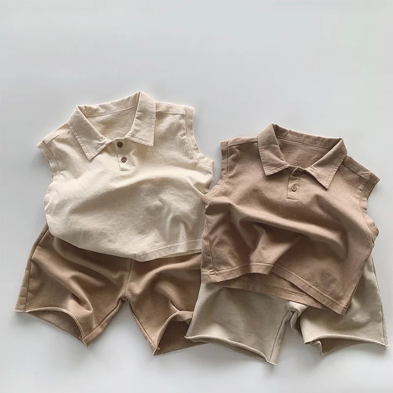 Summer Kid Girl Smooth Fashion Solid Comfortable Shorts Toddler Boy Cotton Straight Wide Leg Short Pants Children Clothes