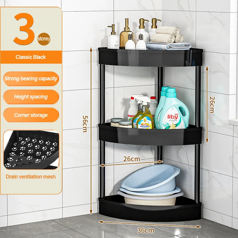 Bathroom Storage Cart With Wheels Kitchen Living Room Storage Rack High Load-Bearing Capacity Home Accessories