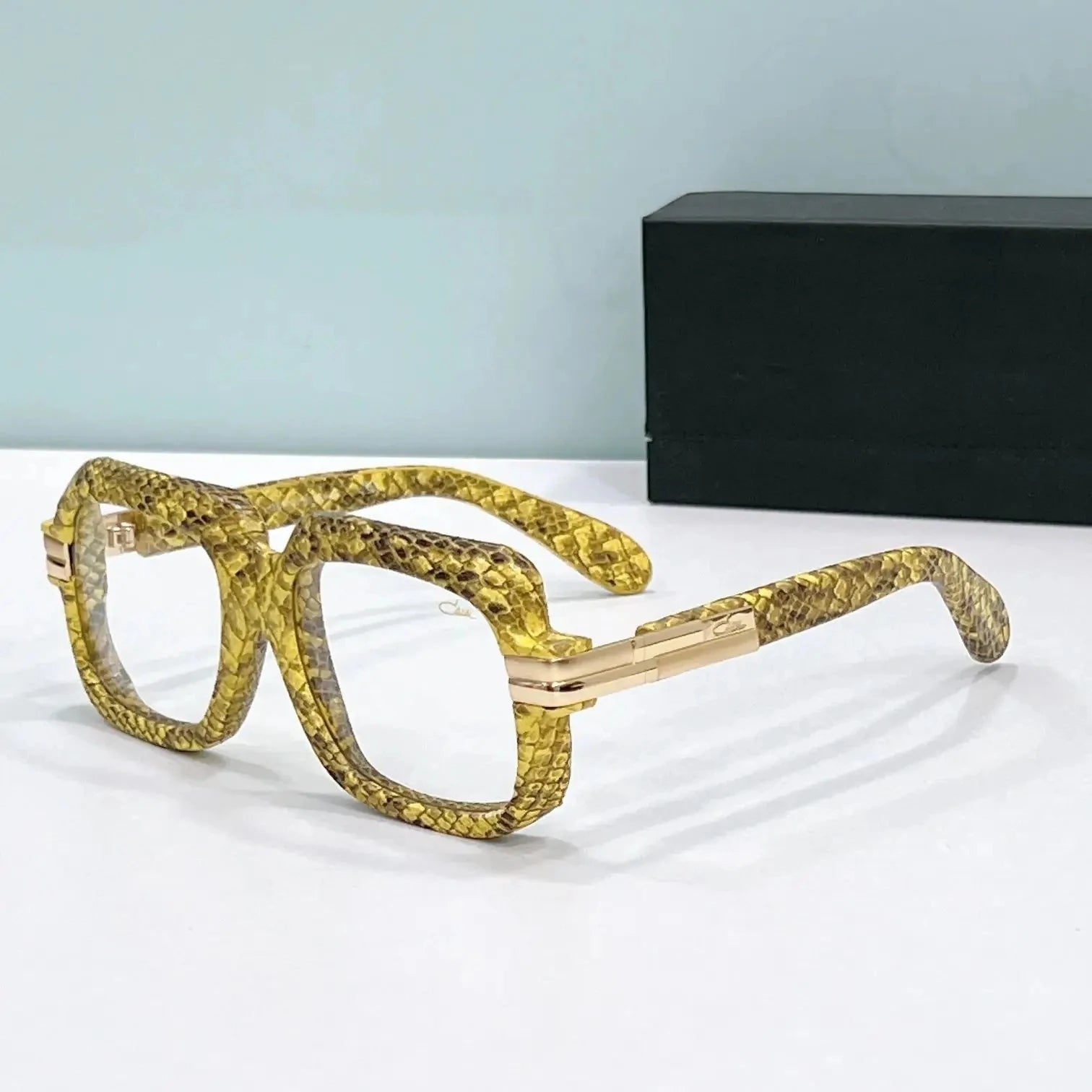 ORIGINALCAZAL MOD6073 Leather+Acetate Frame Classic Business Men Sunglasses Luxury UV400 Brown Lenses Women Couple Eyewear