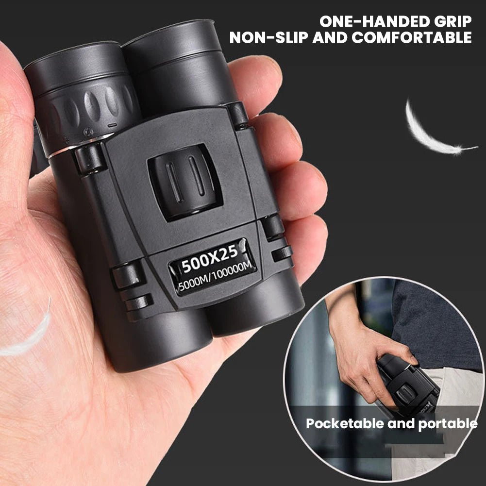 500x25 Binoculars Long Range Telescope Portable Binoculars Professional Binoculars for Hunting Sports Outdoor Camping Travel