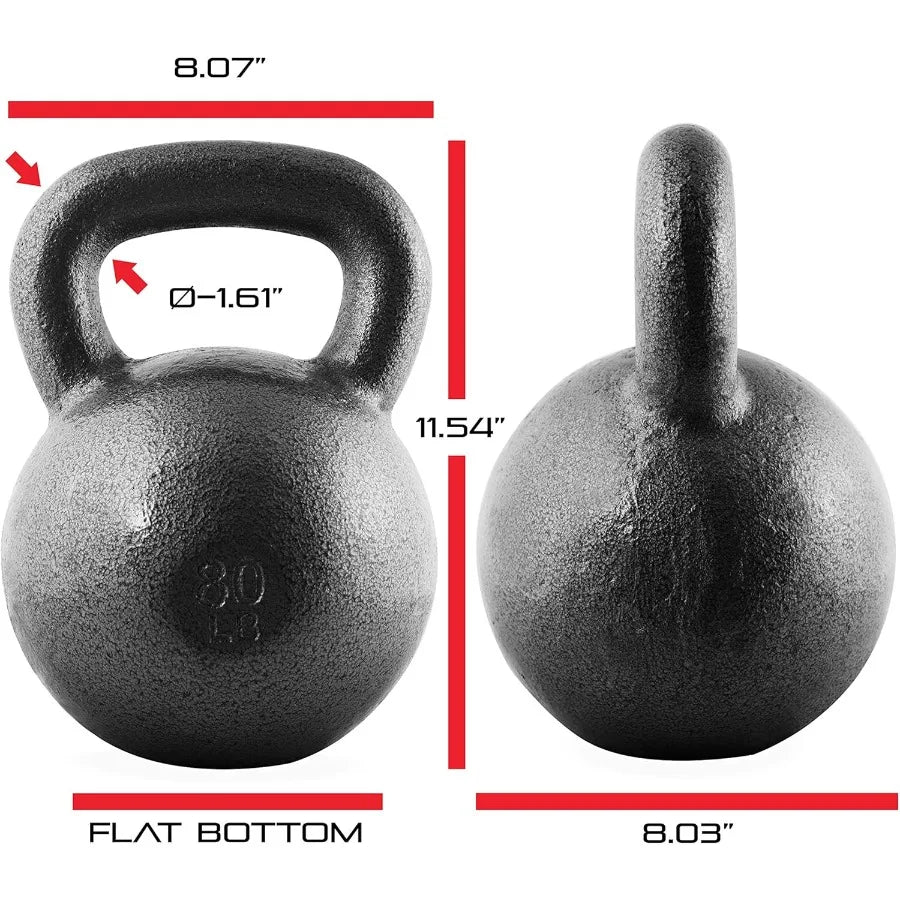 Hammerstone Painted Cast Iron Kettlebells, Home Gym Equipment, for Strength Training, Full Body Workout & Crossfit Training,80LB
