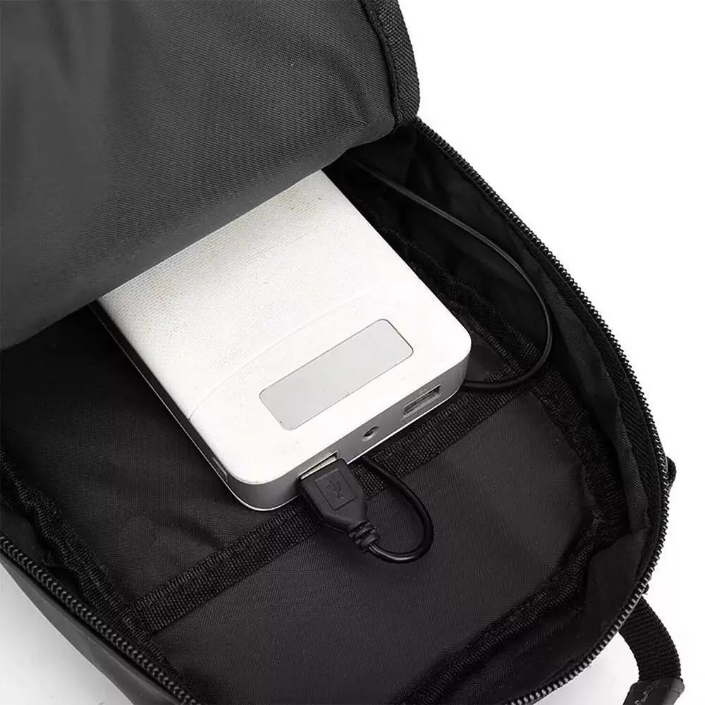 Mens Fashionable Nylon Crossbody Sling Bag - Water-Resistant, Zipper Closure, Adjustable Shoulder Strap, Alphabets Embellishment