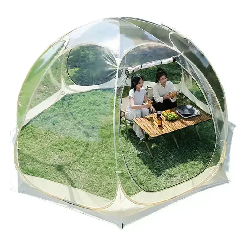 Sun Room Transparent Camping Tent 4-8 People Starry Sky Dome Tent Portable Spherical Tent 360 Degree Panoramic Window Outdoor