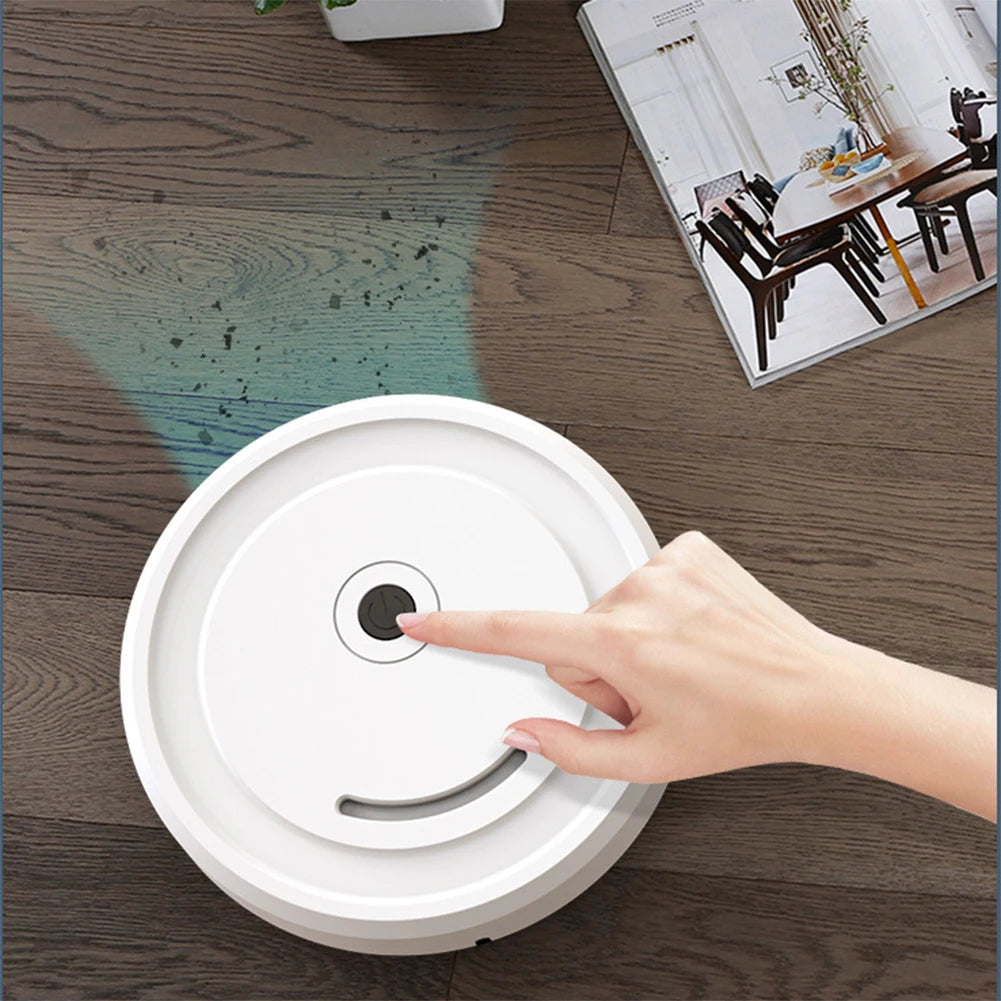 3 in 1 Sweeping Robot Battery Operated Compact Cleaning Machine Low Noise Wireless Robot Vacuum for Pet Hair Stubborn Dirt