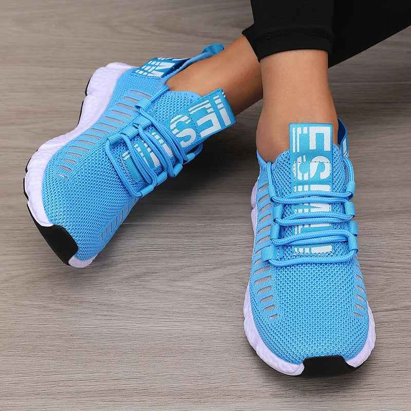 Women's Platform Sports Shoes with Fashionable Trendy Design Breathable Comfortable Shoes Outdoor Hiking  Walking Casual Shoes