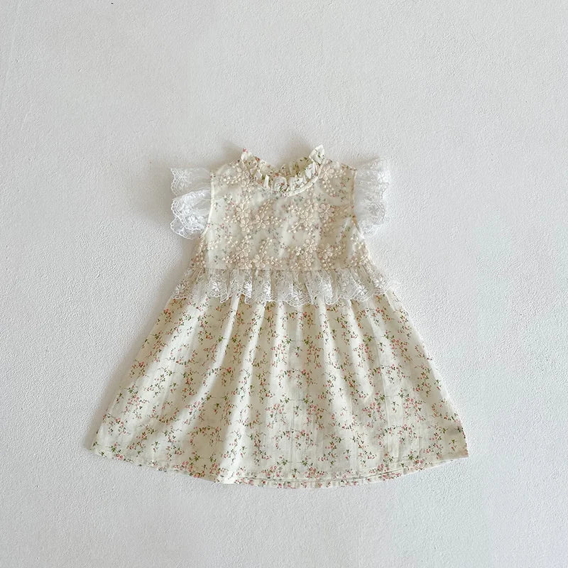 Newborn Baby Girl Clothes Set Fashion Summer Sleeveless Solid Baby Dress  Infant Baby Clothing Outfit Sisters Look Outwear