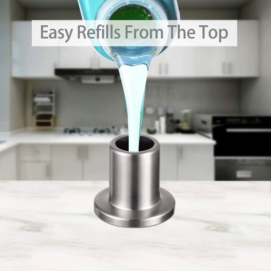 Samodra Liquid Soap Dispensers With 500ml Bottle Stainless Steel Pump For Kitchen Sink Built In Chrome/Nickel Dispenser Soap