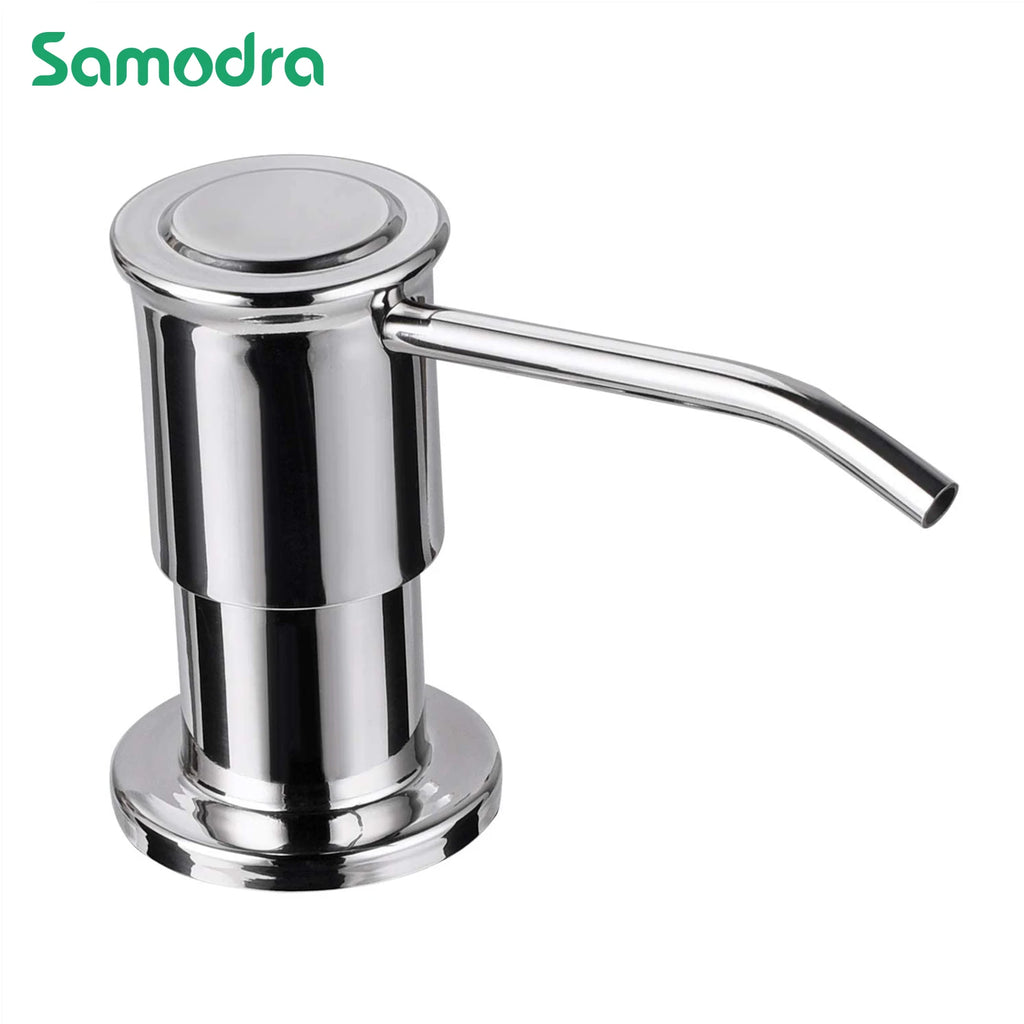 Samodra Liquid Soap Dispensers With 500ml Bottle Stainless Steel Pump For Kitchen Sink Built In Chrome/Nickel Dispenser Soap