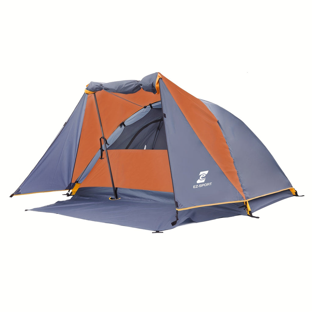Camping Tent 2 Person, Aluminum Poles Tent with Bike Shed and Rainfly-Portable Dome Tents for Camping