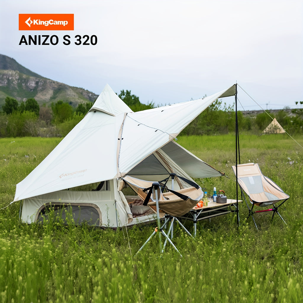 KingCamp Camping Tent 5-6 Person 4 Season Double Layers Waterproof Anti-UV Windproof Tents Family Outdoor Camping Tent