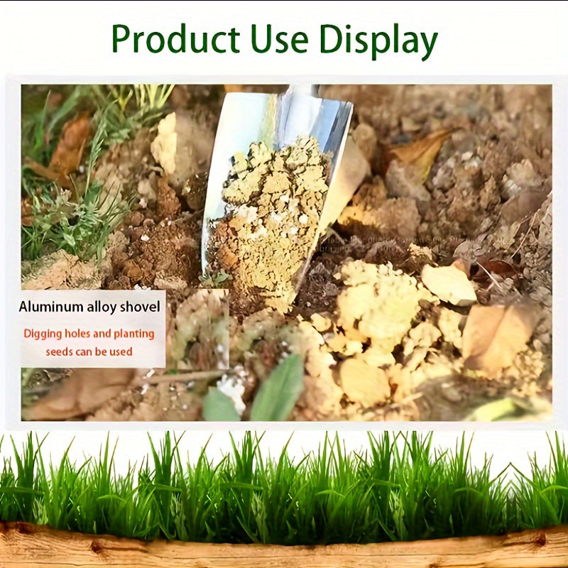 Garden Tool Set, 10 Piece Aluminum Hand Tool Kit, Garden Canvas Apron with Storage Pocket, Outdoor Tool, Heavy Duty Gardening Work Set with Ergonomic Handle, Gardening Tools for women men