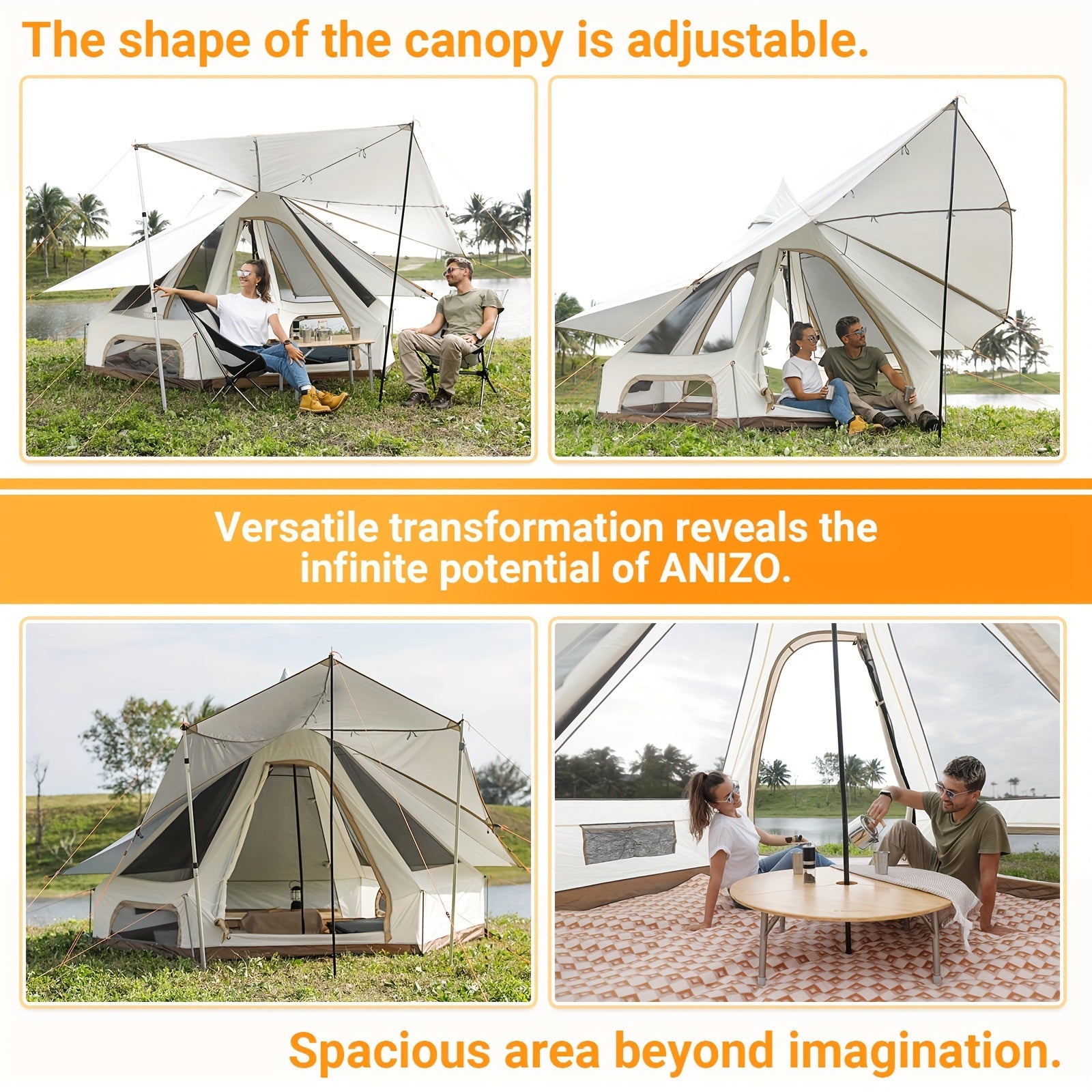 KingCamp Camping Tent 5-6 Person 4 Season Double Layers Waterproof Anti-UV Windproof Tents Family Outdoor Camping Tent
