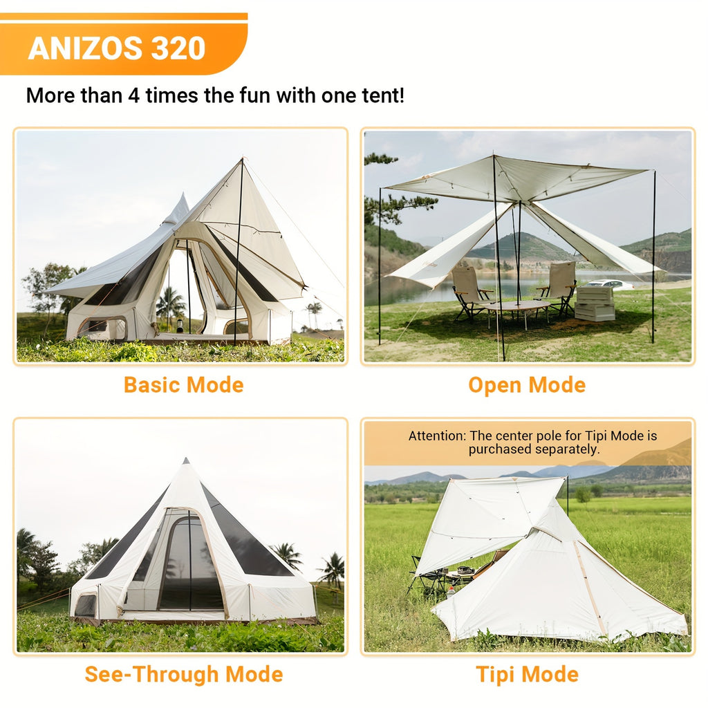 KingCamp Camping Tent 5-6 Person 4 Season Double Layers Waterproof Anti-UV Windproof Tents Family Outdoor Camping Tent