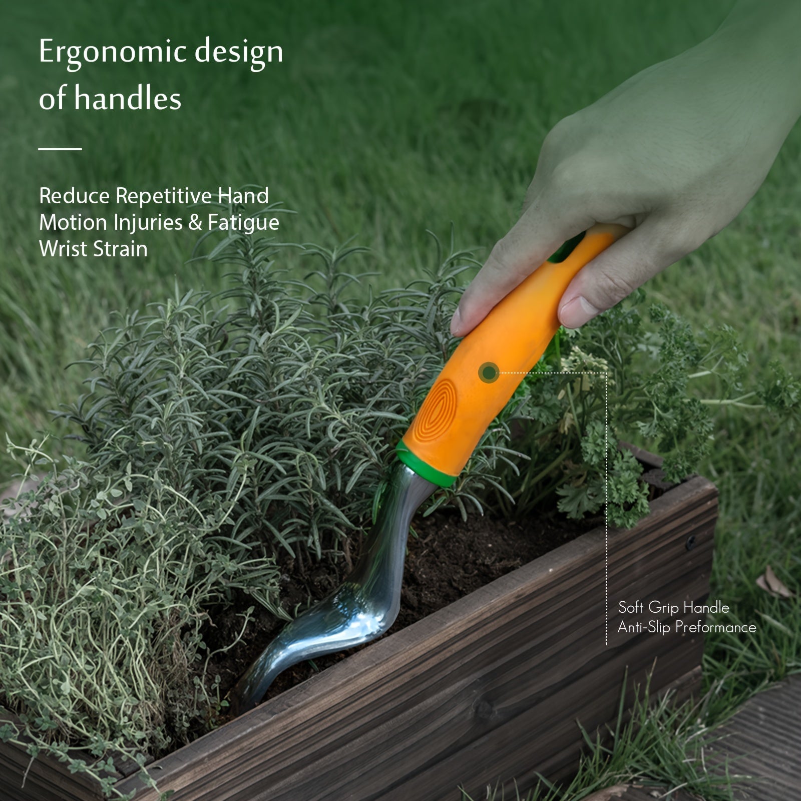 Garden Tool Set, 12 Piece Aluminum Hand Tool Kit, Garden Canvas Apron with Storage Pocket, Outdoor Tool, Heavy Duty Gardening Work Set with Ergonomic Handle, Gardening Tools for women men