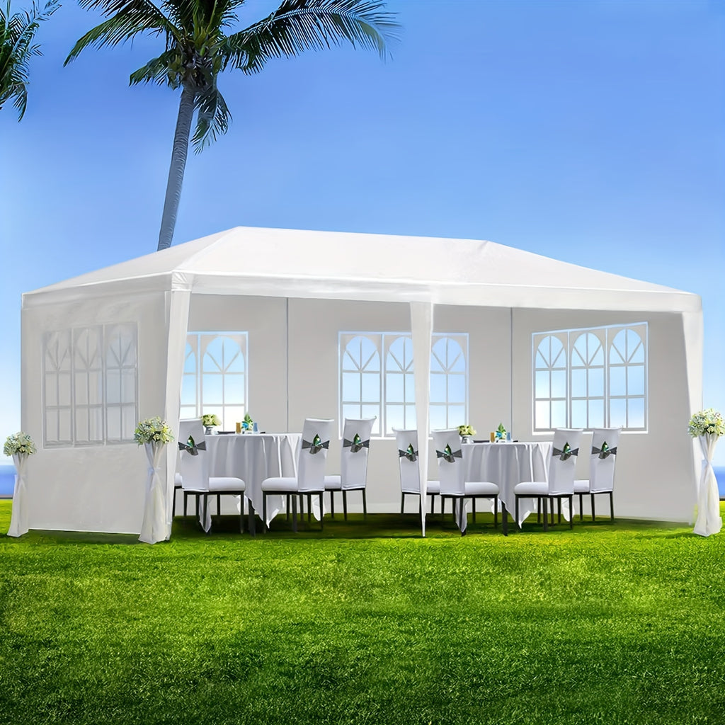 ANTSKU 10'x20' Outdoor Party Tent, Large Wedding Birthday Tents for Parties, White Canopy Tent with 4 Removable Sidewalls & Transparent Windows, Outside Gazebo Event Tent for Garden, Patio and Backyard