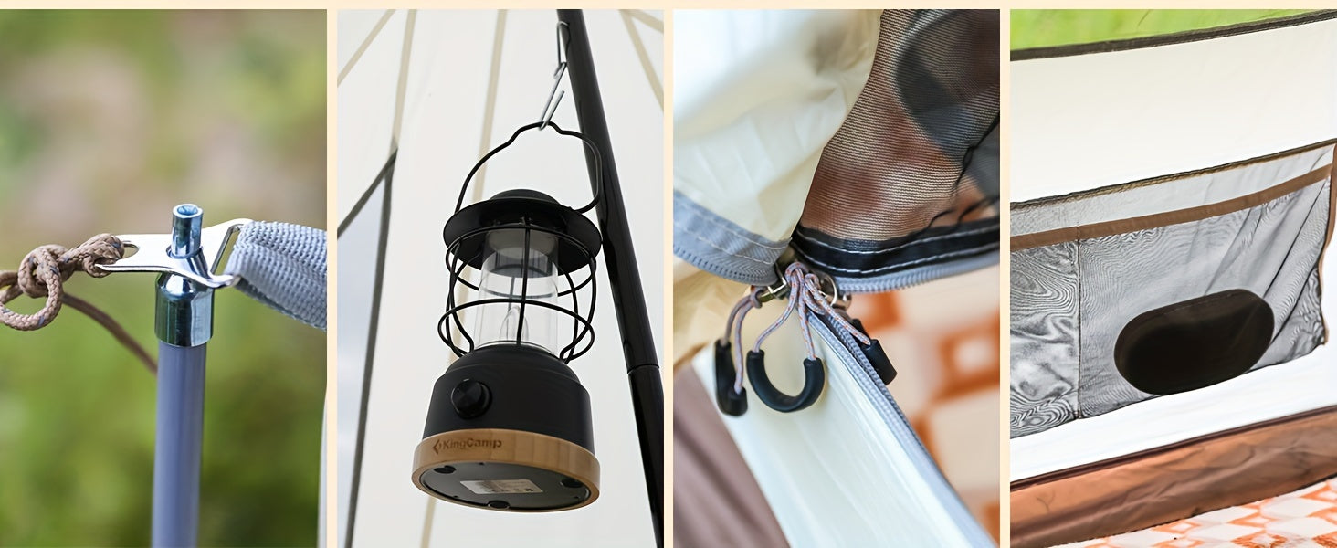 KingCamp Camping Tent 5-6 Person 4 Season Double Layers Waterproof Anti-UV Windproof Tents Family Outdoor Camping Tent